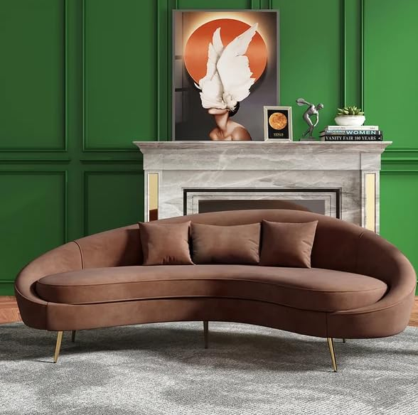 Craftkings Modern 83'' Velvet Curved Sofa 3 Seater Sofa Gold Metal Legs ... with Understanding the Appeal of Modern Velvet Curved Sofas in Contemporary Living Spaces