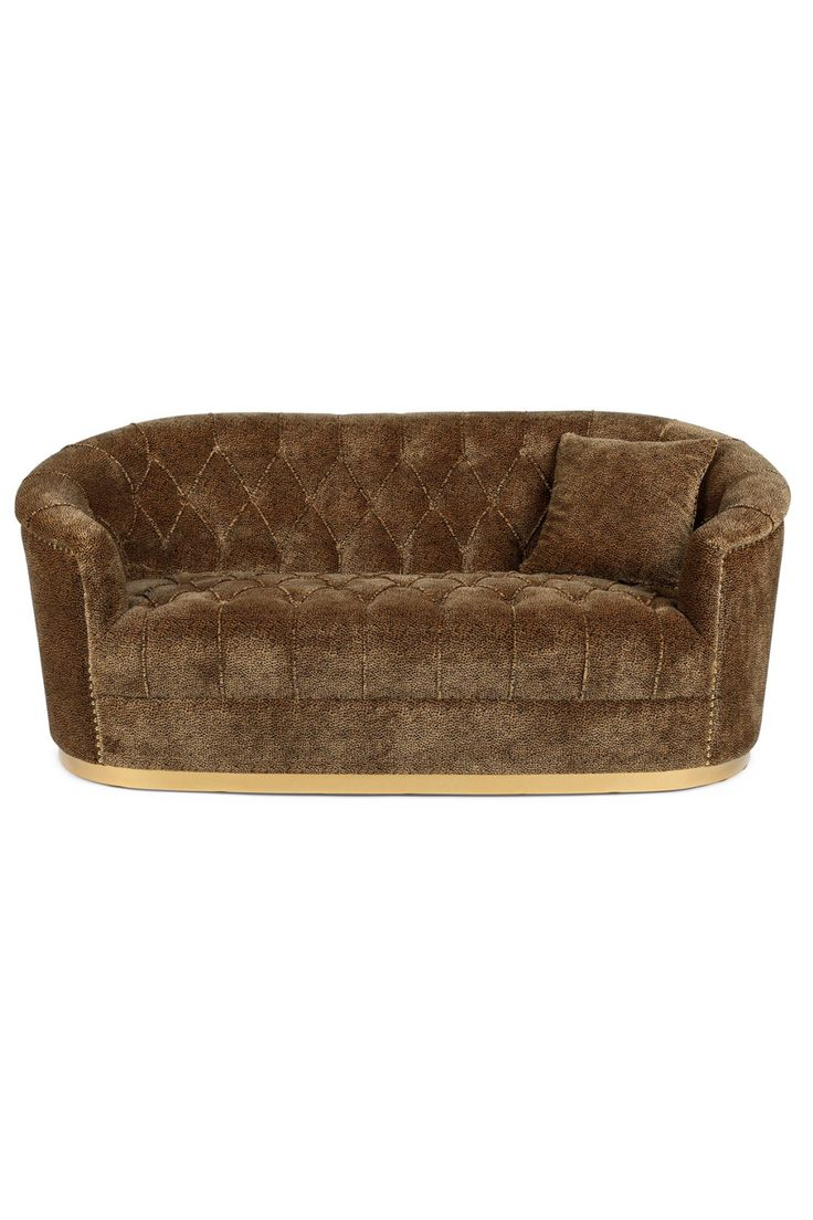 Curved Tufted Brown Velvet Sofa | Bold Monkey Too Pretty To Sit On ... with regard to Understanding the Artisanal Craft Behind Curved Tufted Velvet Sofas