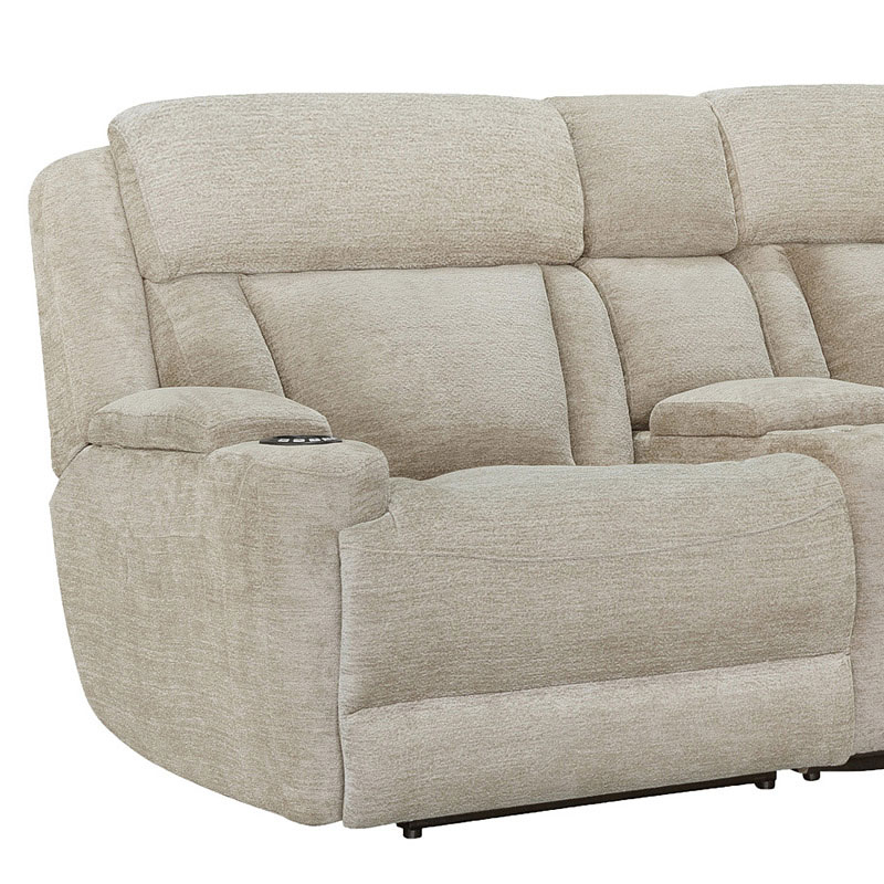Dalton Lucky Fawn Modular Power Reclining Sectional W/ Power Headrests ... pertaining to Exploring Comfort and Functionality in Contemporary Living Spaces
