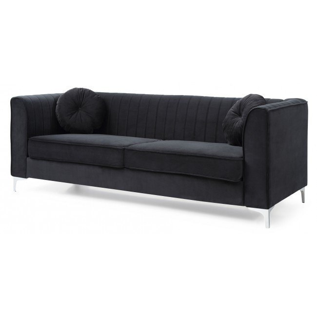 Delray Sofa (Black) By Glory Furniture | Furniturepick pertaining to Delray Sofa, Black