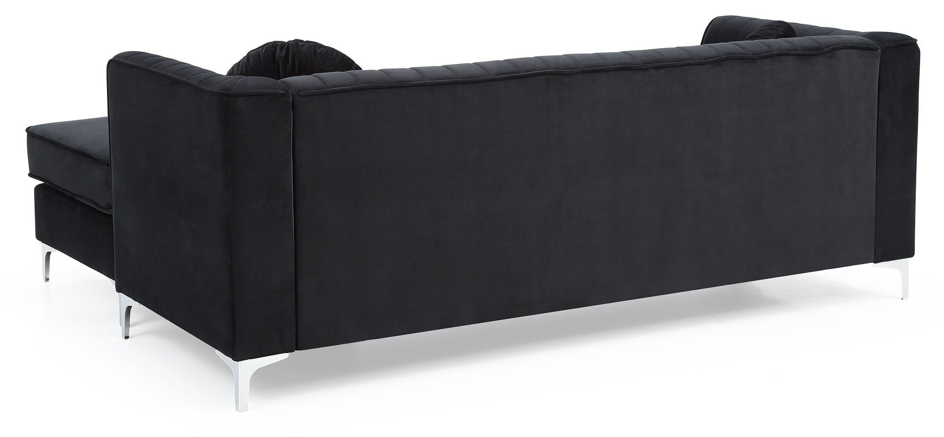 Delray Sofa Chaise (Black) Glory Furniture | Furniture Cart for Delray Sofa, Black