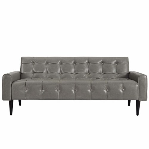 Delve Upholstered Vinyl Sofa - Gray, 1 - Kroger throughout Understanding the Art of Choosing the Perfect Gray Velvet Sofa