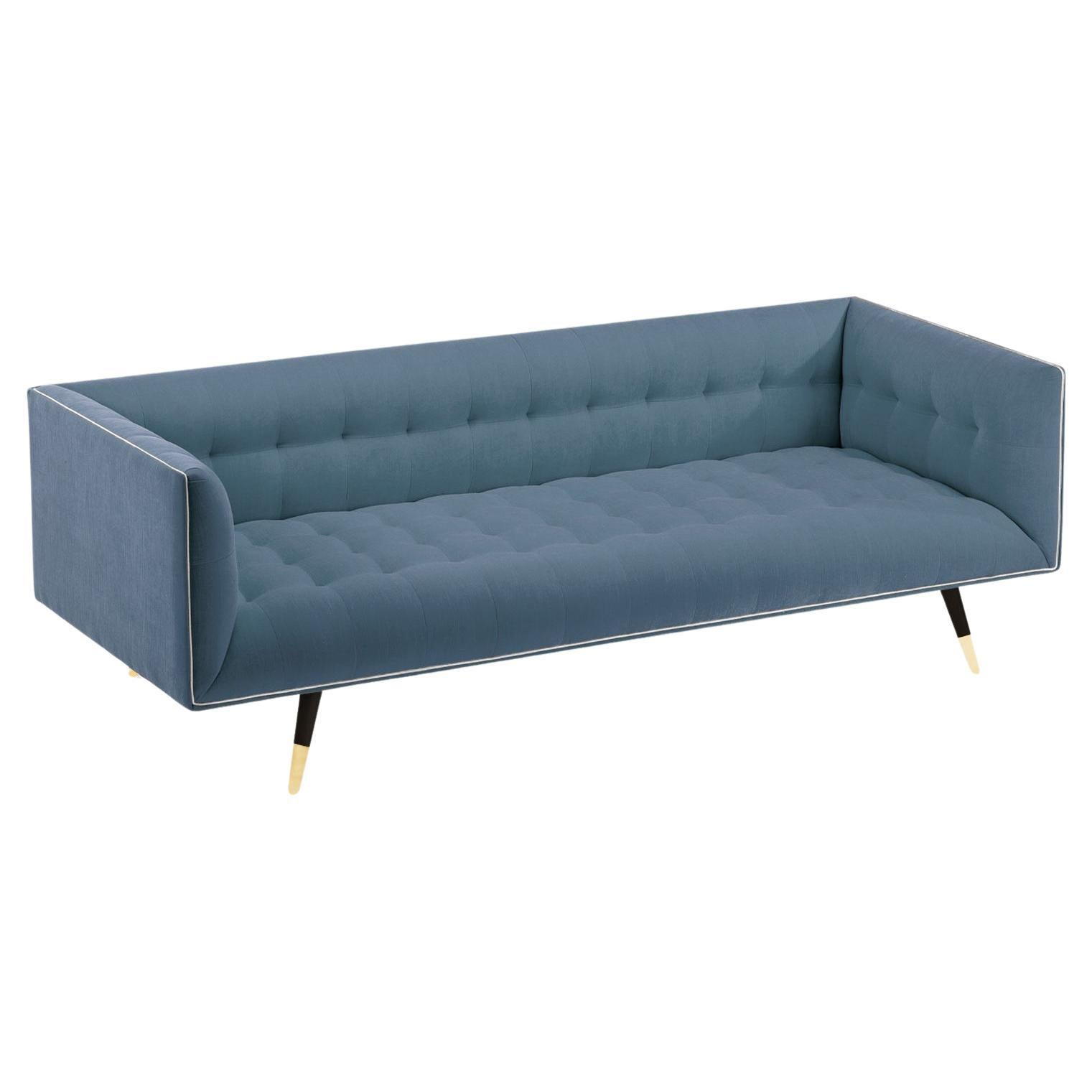 Dust Sofa, Small With Beech Ash-056-1, Polished Brass And Paris Dark ... intended for The Hidden History of Paris Sofa Blue: From Parisian Workshops to Global Influence