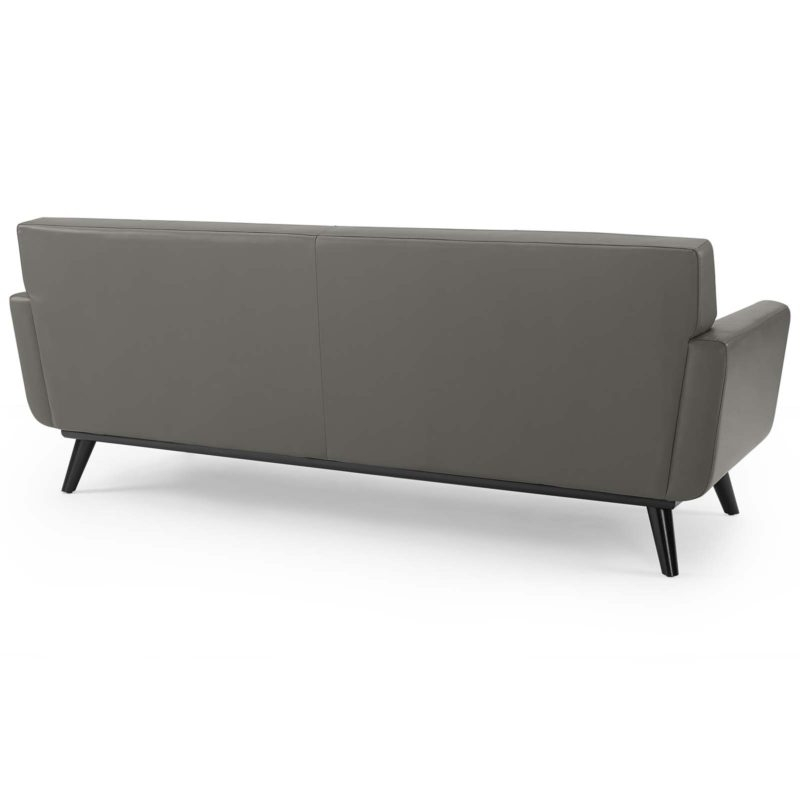 Engage Top-Grain Leather Living Room Lounge Sofa In Gray - Hyme Furniture regarding Comparing top-grain leather qualities in contemporary lounge furniture