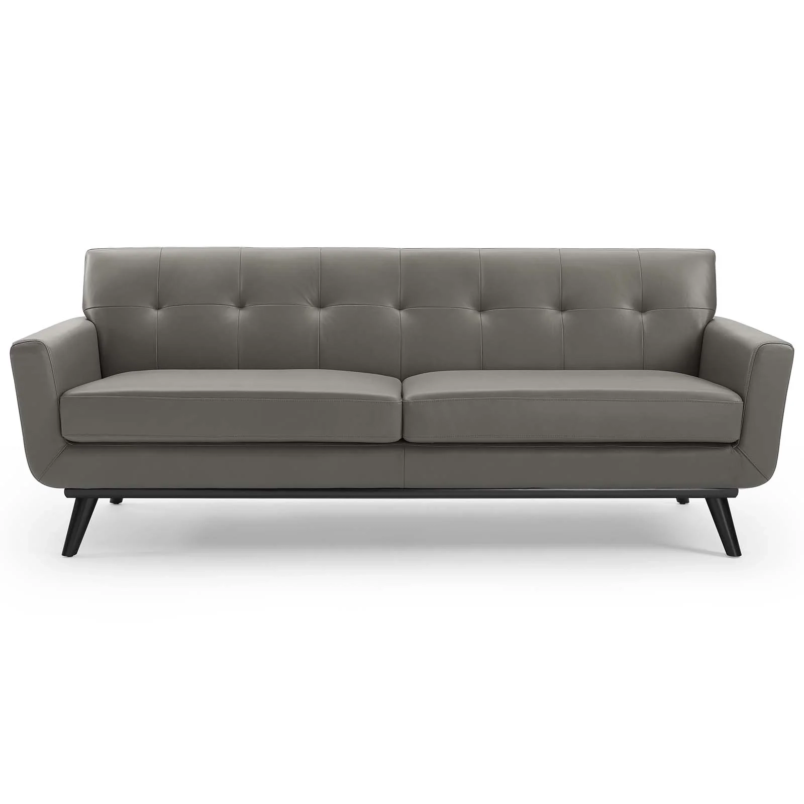 Engage Top-Grain Leather Living Room Lounge Sofa In Gray - Hyme Furniture regarding Comparing top-grain leather qualities in contemporary lounge furniture