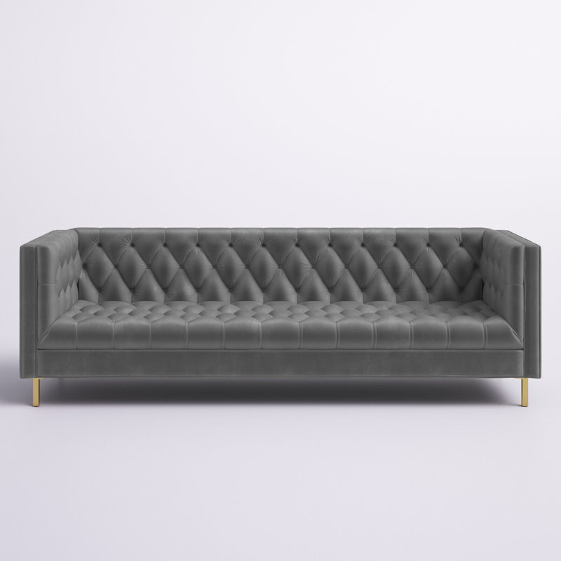 Etta Avenueâ„¢ Delight Tufted Button Performance Velvet Sofa & Reviews ... in Understanding the Art of Tufted Button Upholstery in Modern Living Spaces
