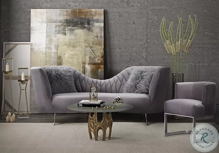 Eva Grey Velvet Sofa From Home Gallery Stores | Home Gallery Stores with Eva Grey Velvet Sofa