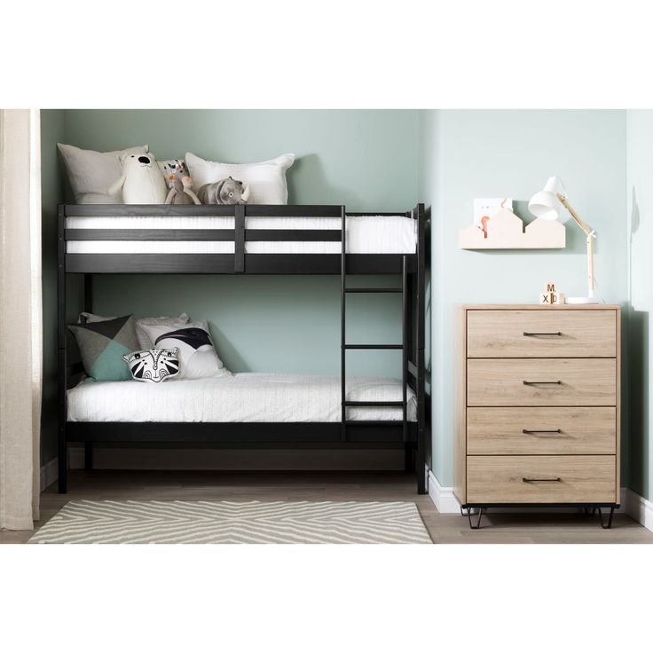 Fakto - Solid Wood Bunk Beds | Bed | Kids Bedroom | Baby And Kids ... for South Shore Fakto Twin Over Twin Bunk Bed In Matte Black
