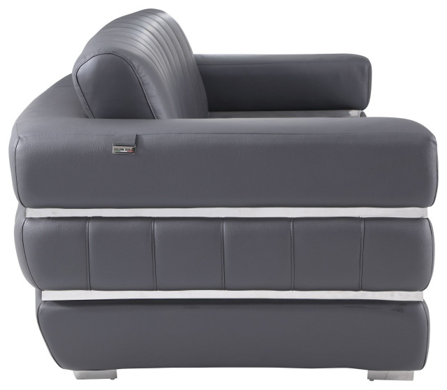 Ferrara Genuine Italian Leather Modern Sofa - Contemporary - Sofas - By ... inside Beyond the Surface Exploring the Quality of Genuine Leather Sofas