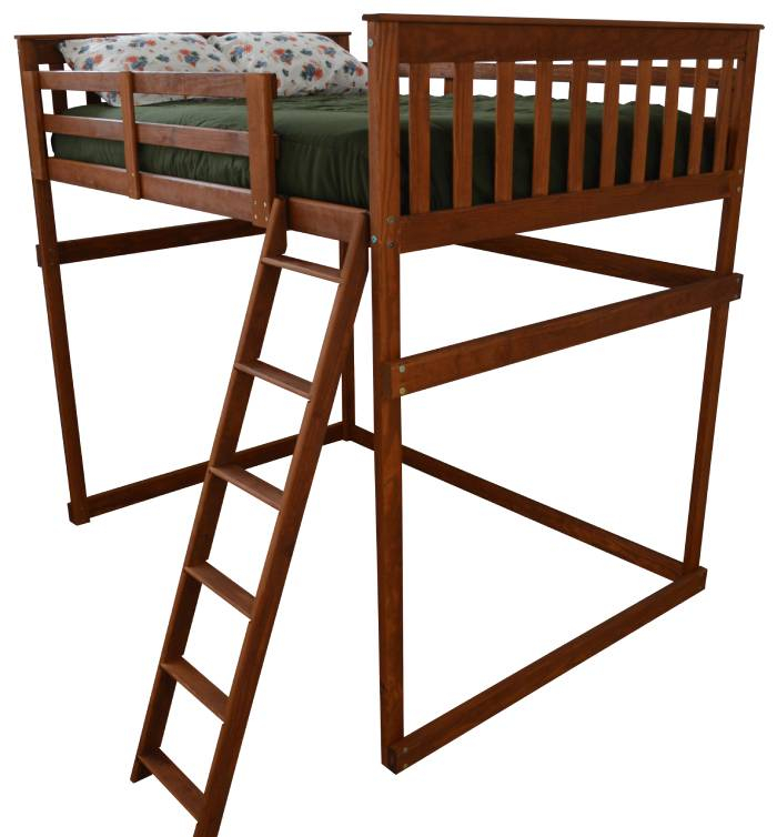 Full Mission Loft Bed W Side Ladder – Amish Made Products throughout Mission Loft Bed, Unfinished, Full, Side Ladder