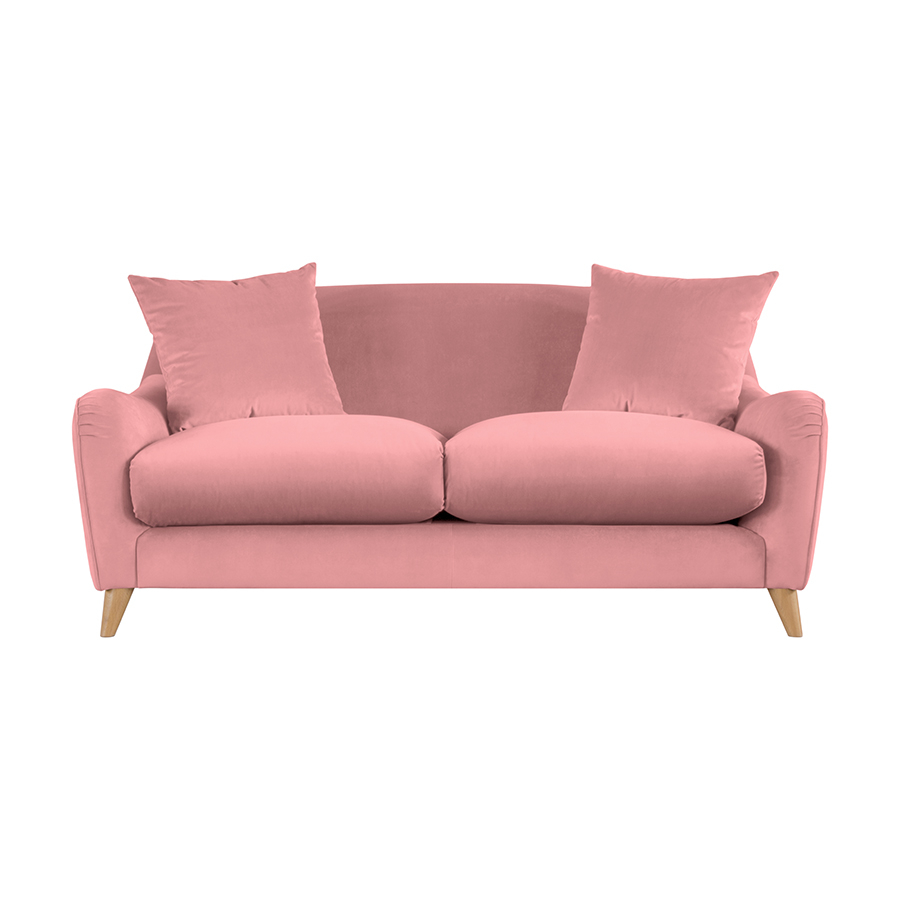 Gatlin Medium Sofa | Blush | Oak World regarding The Art of Choosing the Perfect Modern Sofa with Oak Wood Base and Blush Finish
