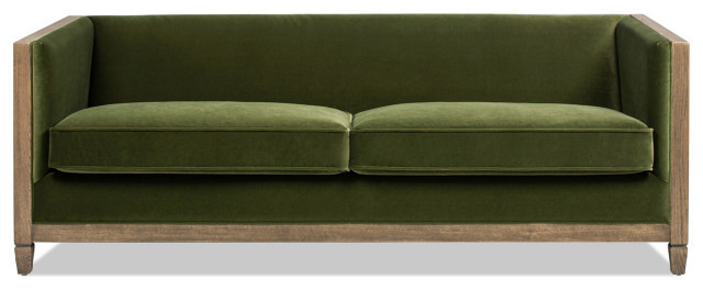 Georgia 81" Cane Rattan Tuxedo Sofa - Contemporary - Sofas - By ... within Georgia 81 inch cane rattan tuxedo sofa olive green material quality and maintenance guide