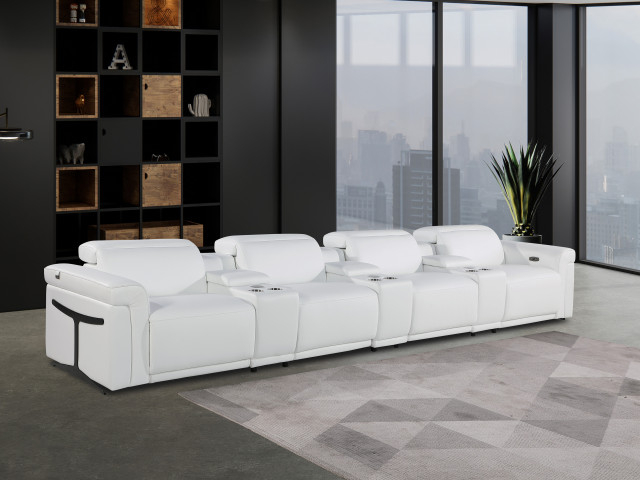 Giovanni-7-Piece Piece Power Recline Sofa With Power Headrest, Italian ... regarding The evolution of motorized seating technology in home furnishings