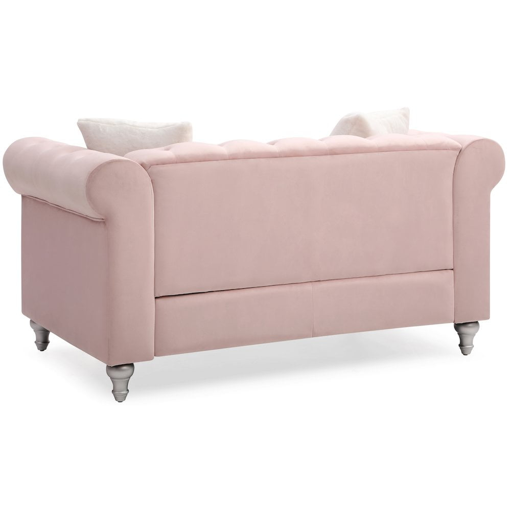 Glory Furniture Raisa Loveseat In Pink Color - Walmart.com intended for The Art of Choosing the Perfect Pink Sofa for Your Home