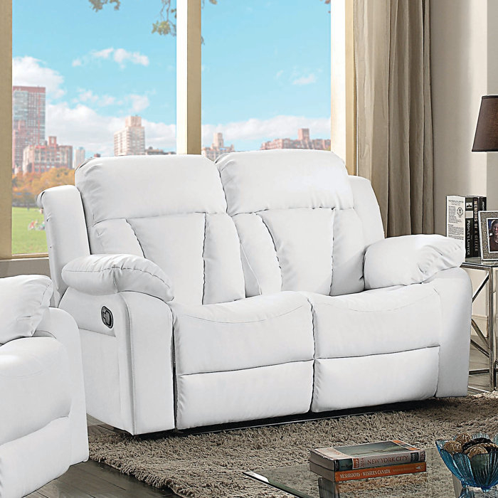 Glory Furniture Springfield 62'' Faux Leather Reclining Sofa & Reviews ... with Springfield Reclining Sofa, Brown Faux Leather