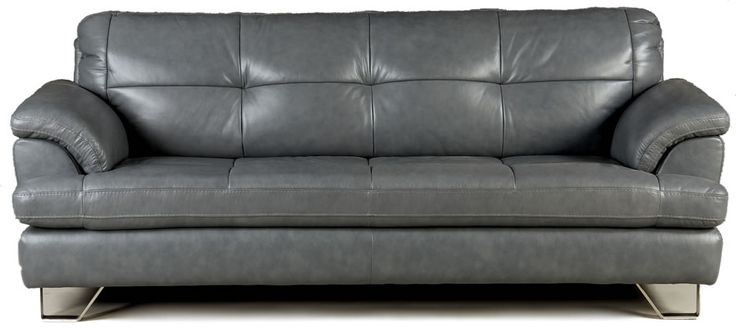 Gray Contemporary Sofa | Grey Leather Sofa, Grey Leather Couch inside Exploring the Versatility of Genuine Leather in Contemporary Sofa Making