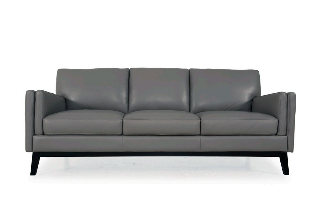 Grey Leather Sofa Collection | Leather Sofas pertaining to Palmiotto Contemporary Premium Genuine Leather Match Sofa Gray