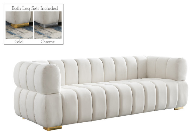 Gwen Velvet Upholstered Chair - Contemporary - Sofas - By Meridian ... for Understanding the Appeal of Velvet Upholstered Seating in Modern Living Spaces
