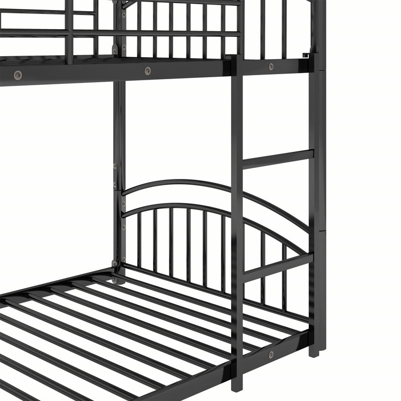 Harper Orchard Rarden Kids Twin Over Twin Bunk Bed With Slide & Reviews ... intended for Rosebery Kids Twin Over Twin Bunk Bed In Black