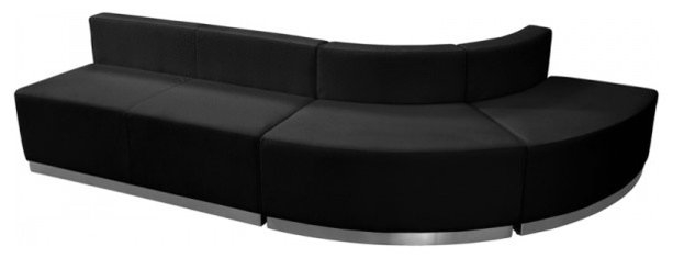 Hercules Alon Series Black Leather Reception Configuration, 3 Pieces ... pertaining to Comparing Hercules Alon Series Black Leather Reception Configuration with Traditional Options