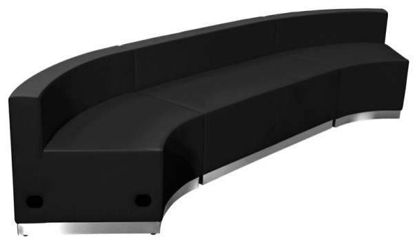 Hercules Alon Series Leather Reception Configuration, 3 Pieces ... inside Comparing Hercules Alon Series Black Leather Reception Configuration with Traditional Options