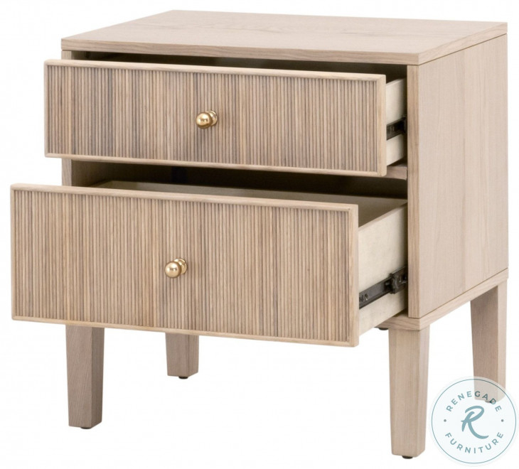 Highland Natural Oak 2 Drawer Nightstand From Essentials For Living ... within Maximizing storage with 2-drawer nightstand designs