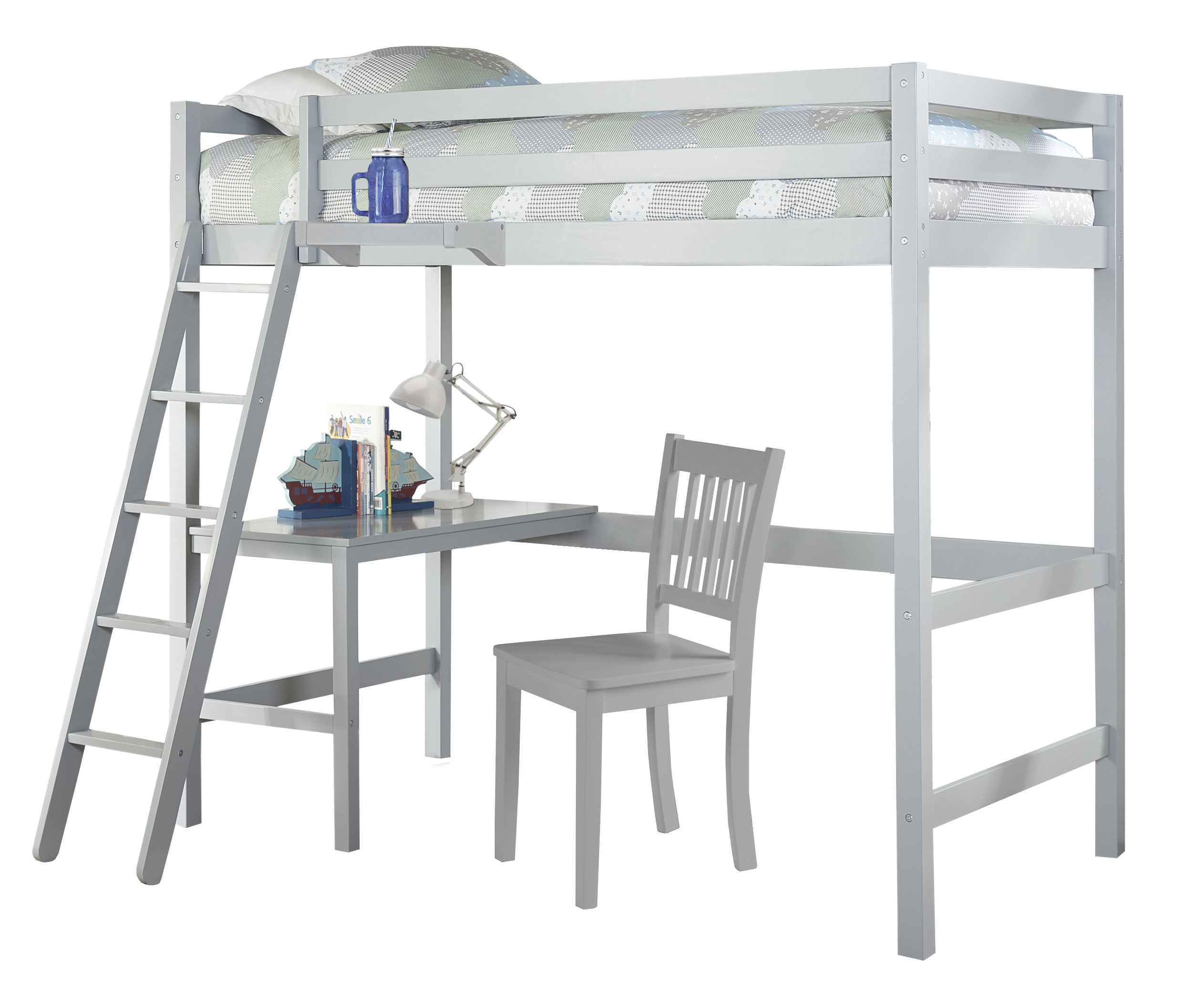 Hillsdale Caspian Twin Loft Bed With Hanging Nightstand, Twin Loft Bed ... with The Role of Storage Solutions in Modern Children's Bedroom Furniture