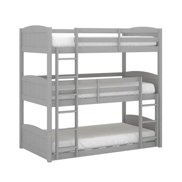 Hillsdale Furniture Alexis Twin Bunk Bed, Gray 7172Ttbb - The Home Depot within Hillsdale Caspian Wood Twin Over Twin Bunk Bed With Hanging Nightstand, Gray
