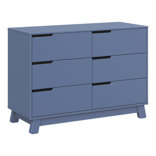 Hudson 6-Drawer Assembled Double Dresser, Cove Blue ... inside Hudson 6-Drawer Assembled Double Dresser, Cobalt And Honey