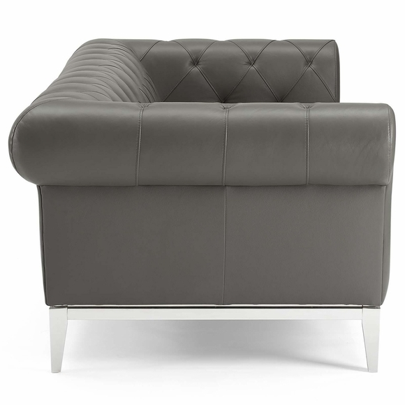 Idyll Tufted Button Upholstered Leather Chesterfield Sofa - Modern In ... in Understanding the craftsmanship behind tufted leather Chesterfield sofas
