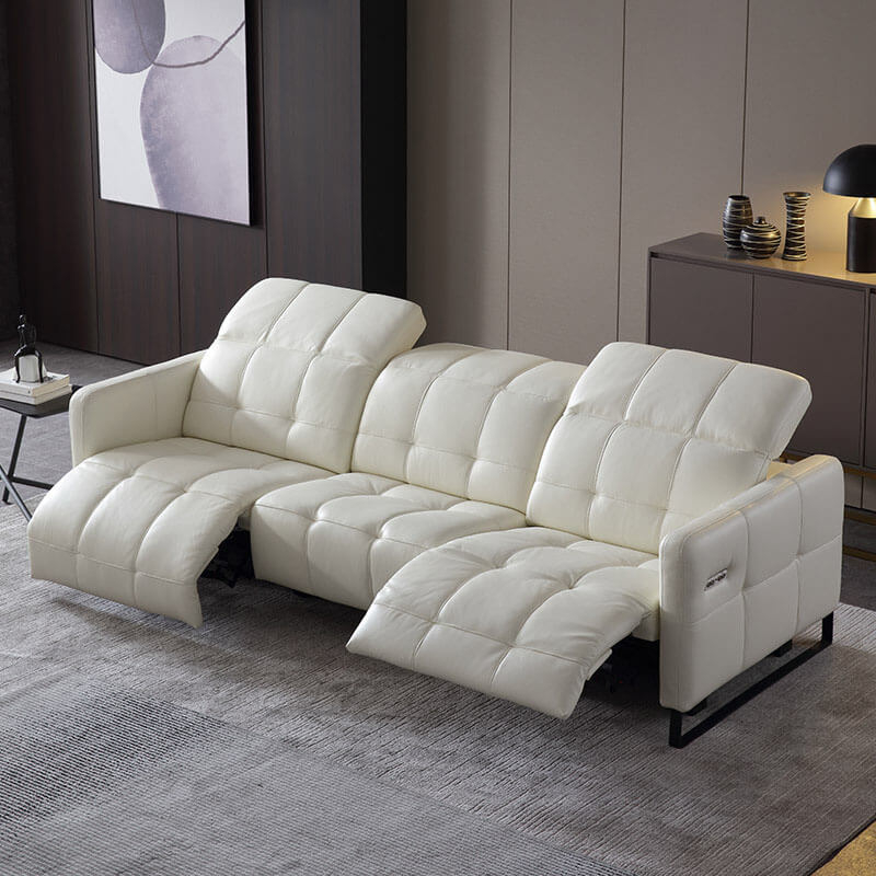Italian Leather Power Recliner Sofa | Baci Living Room intended for Exploring the Comfort and Elegance of White Leather Reclining Sofas