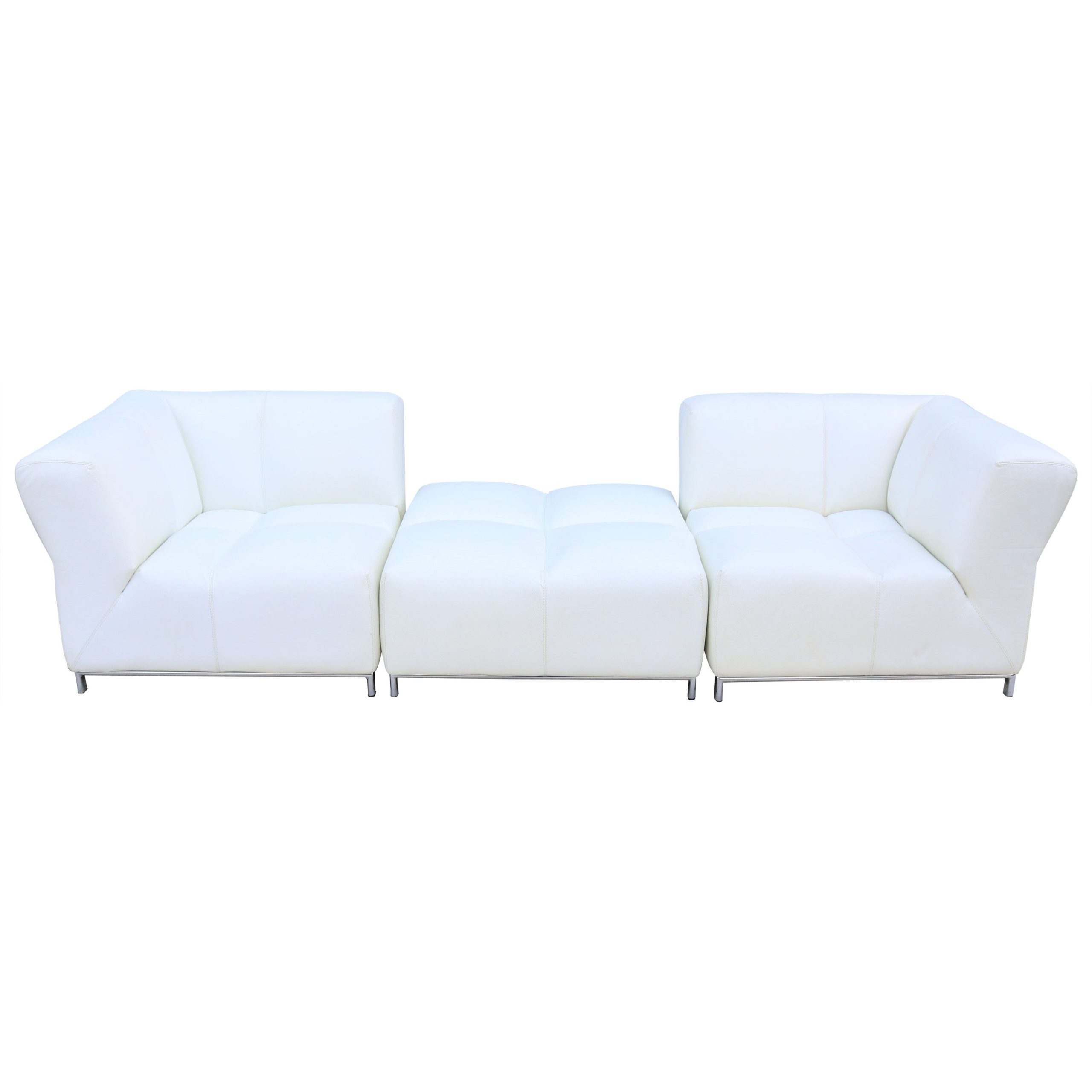 Italian Modern Domino Modular White Leather Sofa By Gamma Arredamenti ... throughout Understanding the Artistry Behind Rome's Contemporary Italian Leather Sofas