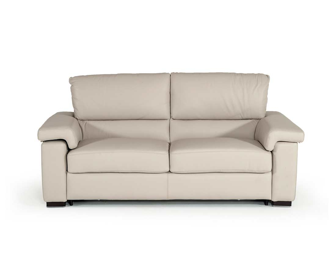 Italian Modern Light Grey Leather Sofa Bed Vg 018 | Leather Sofas inside Milan Contemporary Genuine Italian Leather Sofa Light Gray