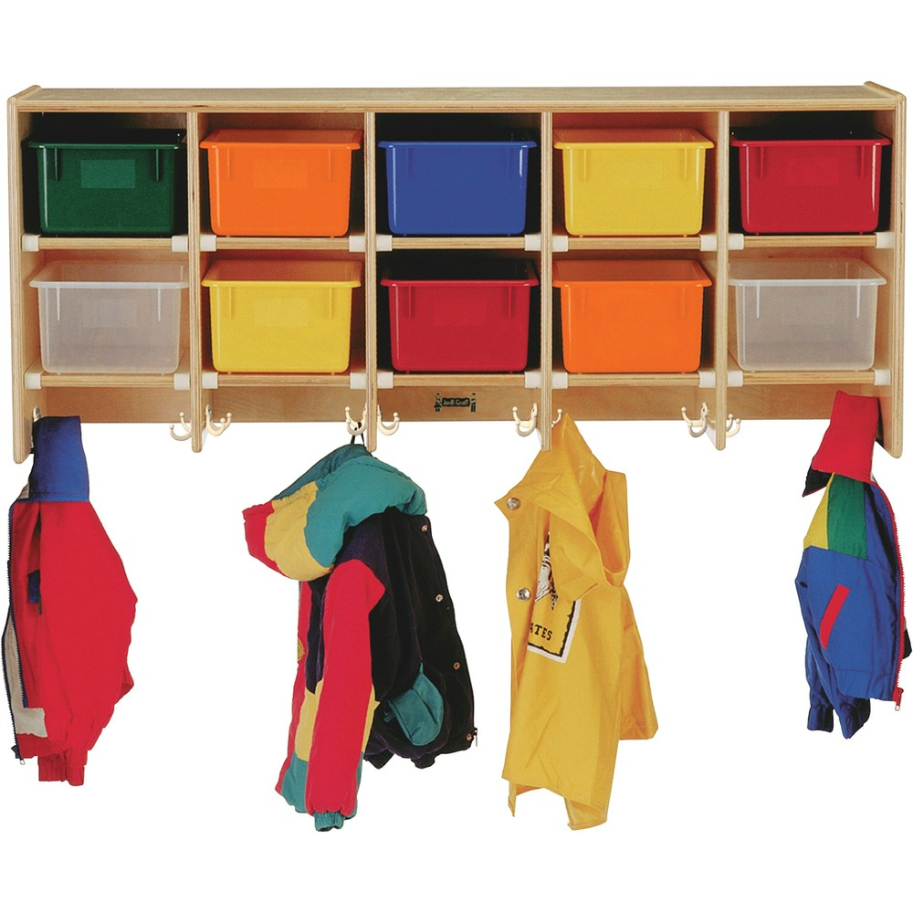 Jonti-Craft 10 Section Wall Mount Coat Locker - 10 Compartment(S) - 20 ... pertaining to Jonti-Craft 2 Section Hanging Locker - Without Tubs