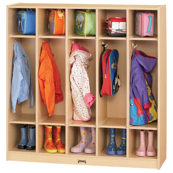 Jonti-Craft Baltic Birch 2681Jc 48" X 15" X 50 1/2" 5-Section Coat Locker intended for Exploring the Benefits of Jonti-Craft 2 Section Hanging Locker Without Tubs for Educators