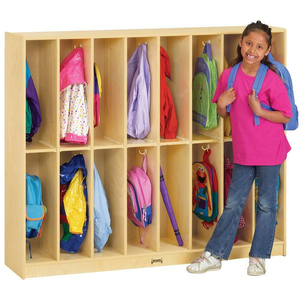 Jonti-Craft Baltic Birch 2686Jc 60" X 15" X 50 1/2" 16-Section Twin ... pertaining to Jonti-Craft 2 Section Hanging Locker - Without Tubs