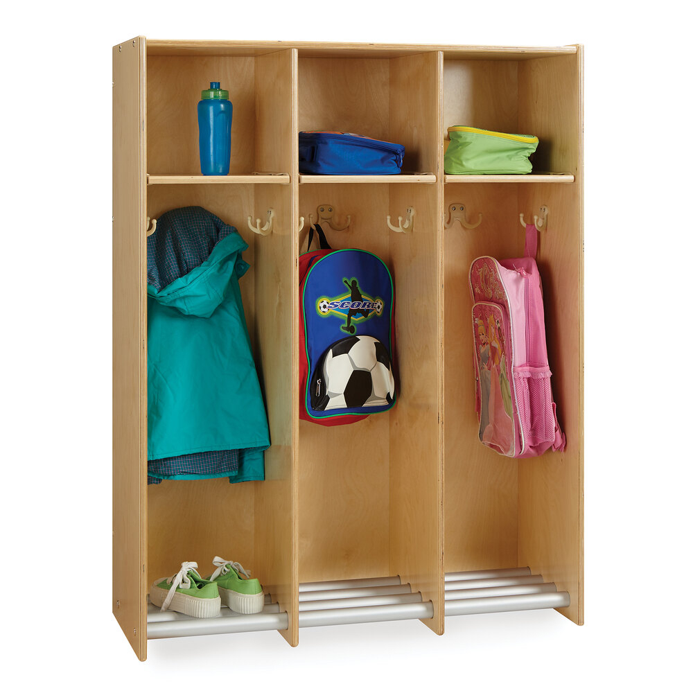 Jonti-Craft Baltic Birch 9135Jc 36 1/2" X 15" X 48" 3-Section Hanging ... for Exploring the Benefits of Jonti-Craft 2 Section Hanging Locker Without Tubs for Educators