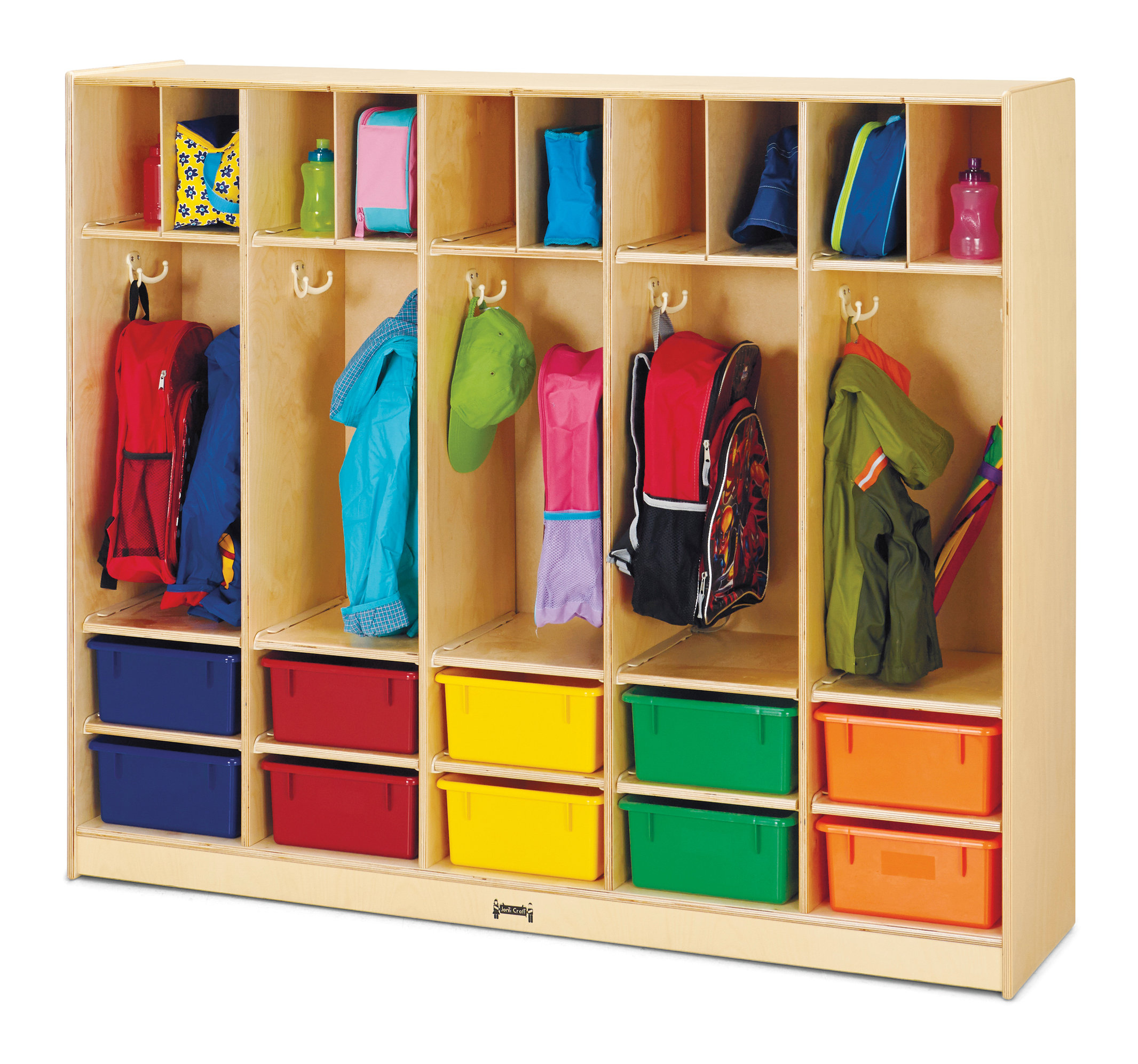 Jonti-Craft Large Locker Organizer – With 10 Clear Tubs - Transitional ... pertaining to Exploring the Benefits of Jonti-Craft 2 Section Hanging Locker Without Tubs for Educators