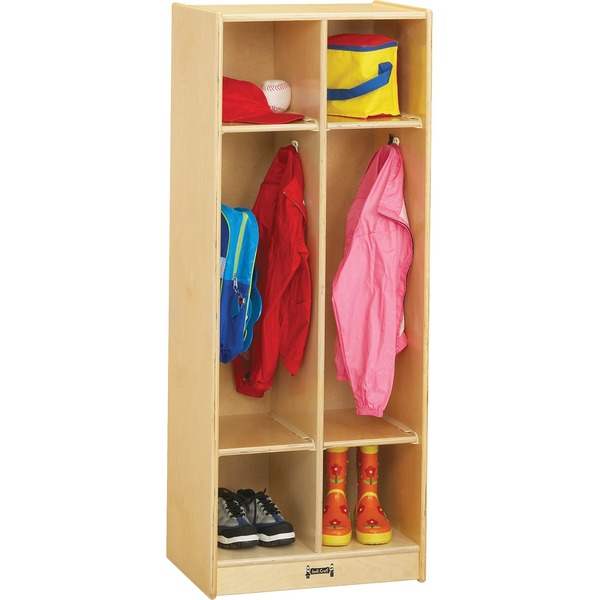 Jonti-Craft Rainbow Accents 2 Section Coat Locker - 2 Compartment(S ... for Jonti-Craft 2 Section Coat Locker With Step