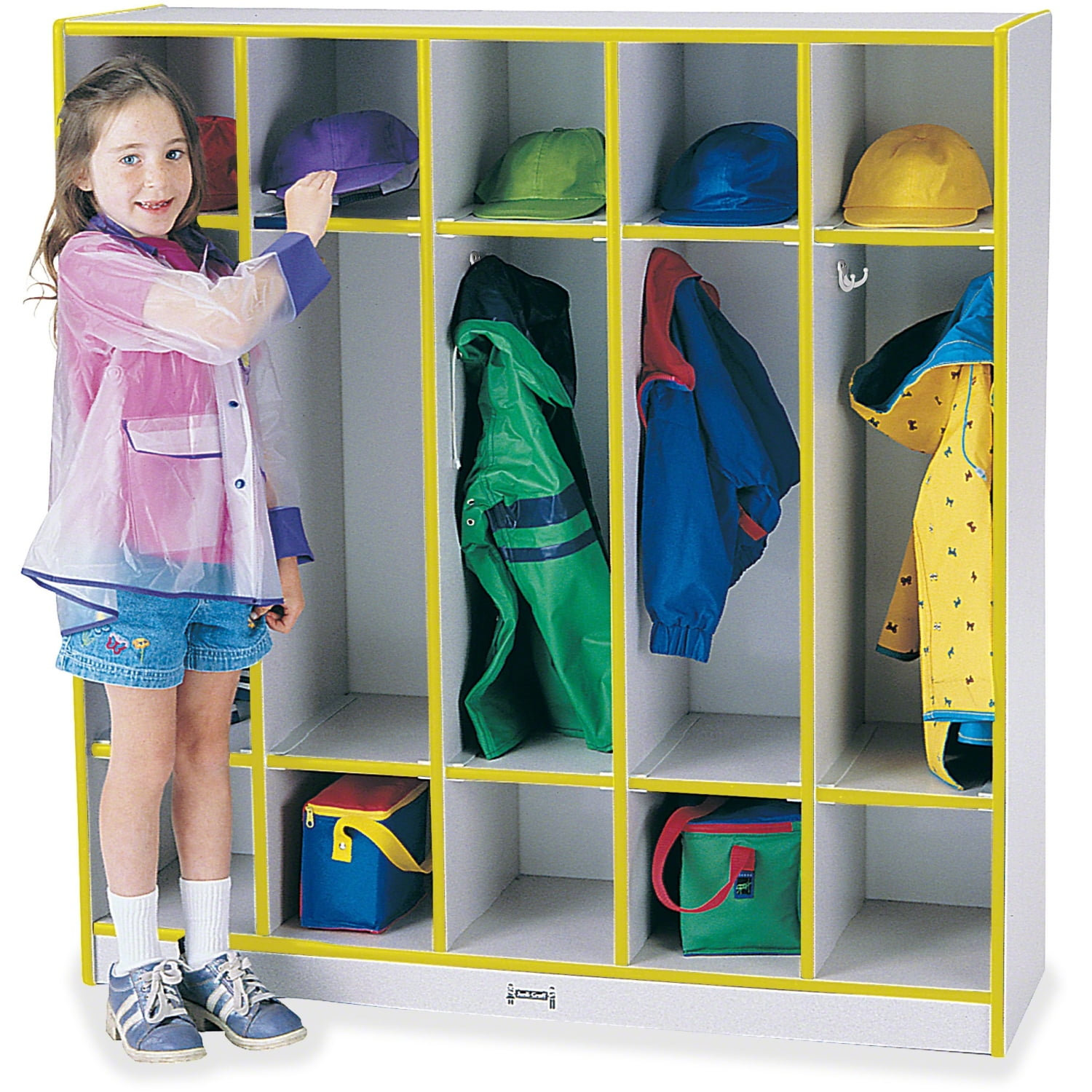 Jonti-Craft Rainbow Accents 5-Section Coat Locker - Walmart.com intended for How Navy Coat Lockers Enhance Organization and Aesthetics in Shared Areas