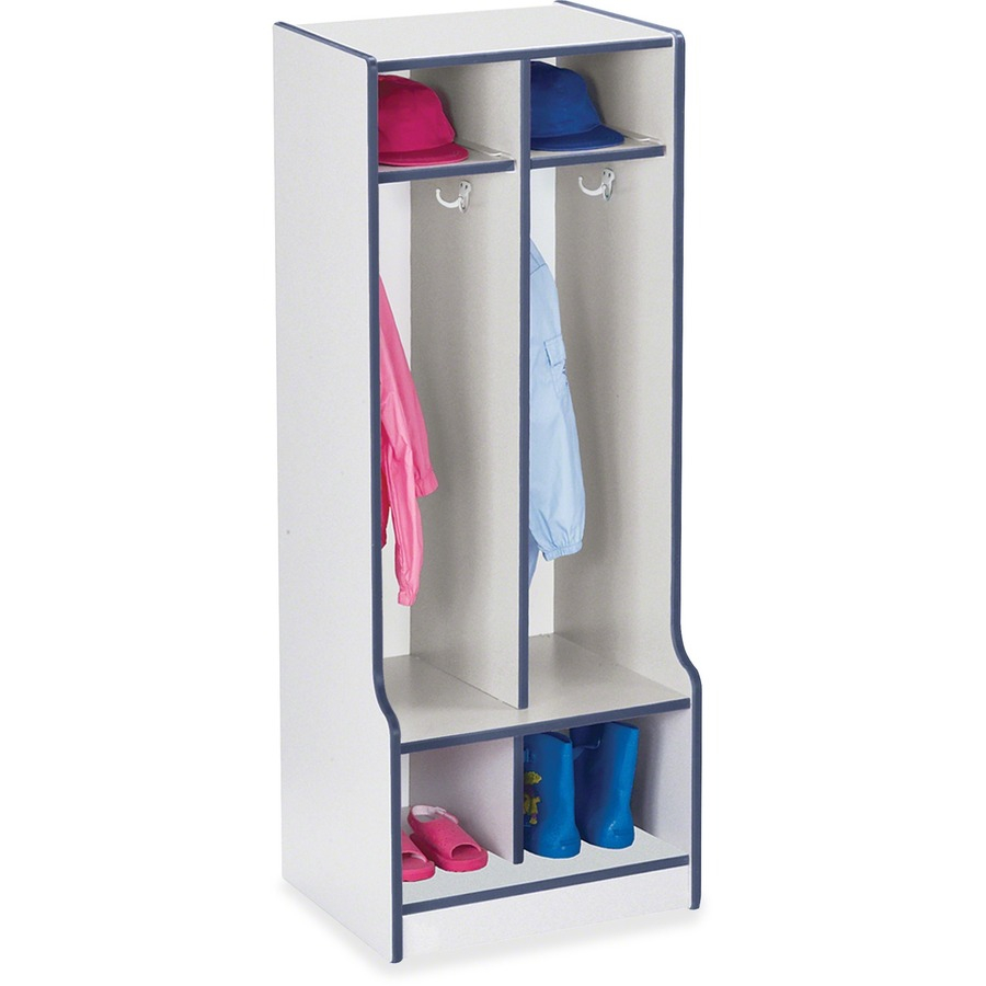 Jonti-Craft Rainbow Accents Double Coat Hooks Step Locker for Exploring the Role of Colorful Storage in Encouraging Independent Learning