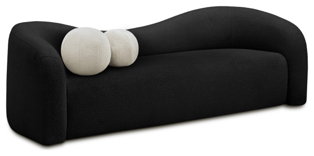 Kali Faux Shearling Teddy Fabric Upholseterd Set - Transitional - Sofas ... within The Art of Choosing Cream Upholstered Sofas for Modern Living Spaces