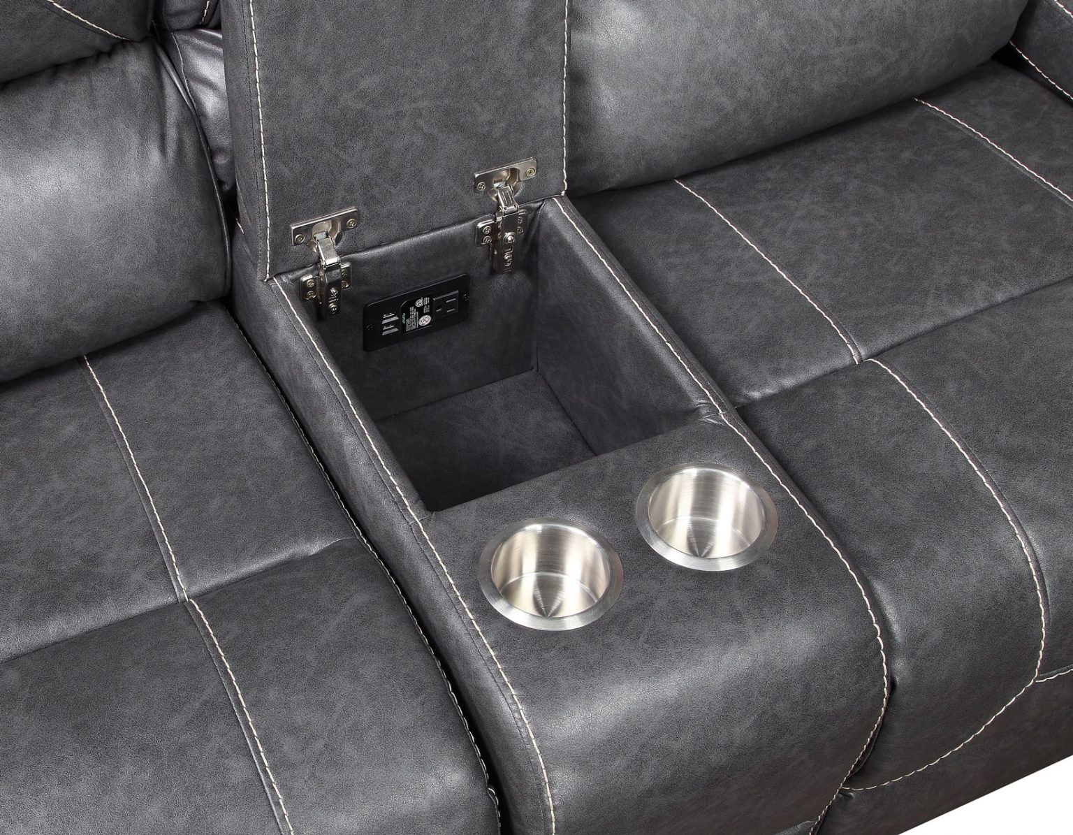 Keily Grey 3 Piece Manual Motion Set(Sofa, Loveseat & Chair) - Steve ... throughout Keily Manual Recliner Sofa Grey