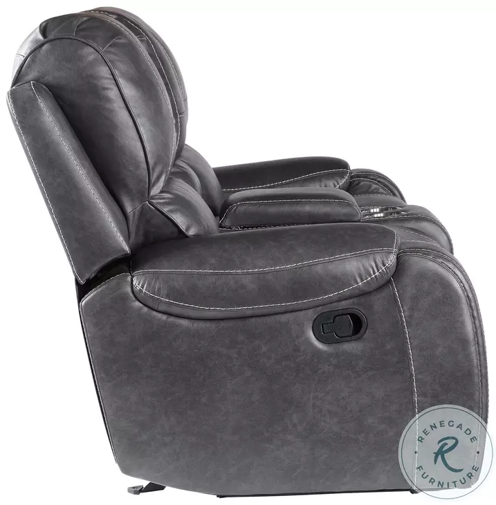 Keily Grey Manual Glider Reclining Loveseat From Steve Silver | Coleman ... inside Maximizing Comfort with Keily Manual Recliner Sofa Grey Features