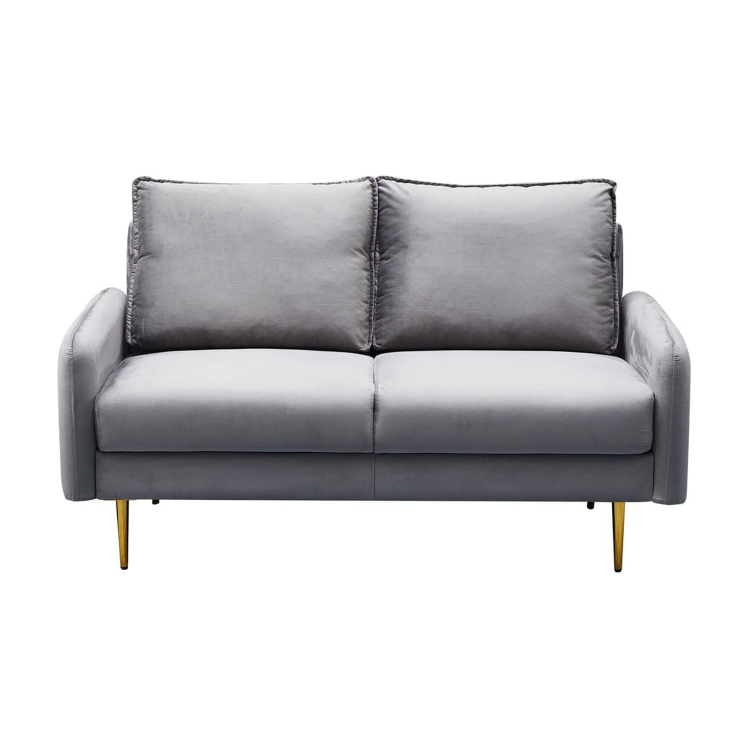 Kingway Furniture Almor Velvet Living Room Loveseat In Gray - Walmart.com with regard to The Art of Choosing the Right Velvet Living Room Sofa for Your Home