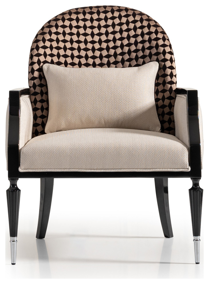 La Francaise Accent Chair Cafe Au Lait/Black - Traditional - Armchairs ... pertaining to Understanding the Artisanal Craftsmanship Behind La Francaise Mansion Sofa Cafe au Lait/Black