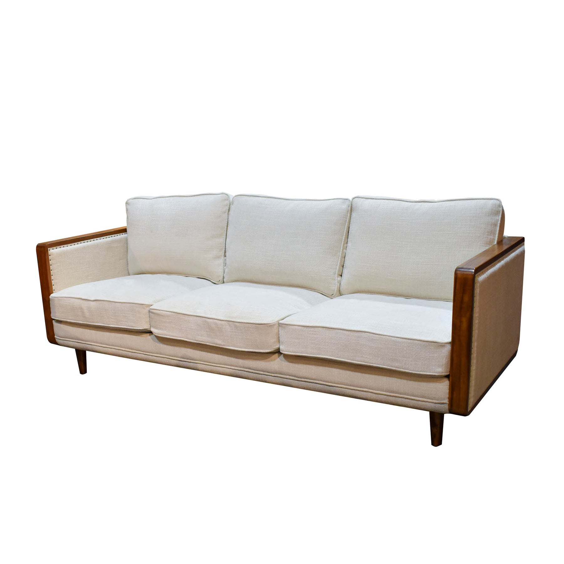 Las Vegas Mandalay Sofa - Cream Weave: Buy Online | Urban Accents Canada within Las Vegas Mandalay 83" Wide Upholstered Sofa, Vegan Nut
