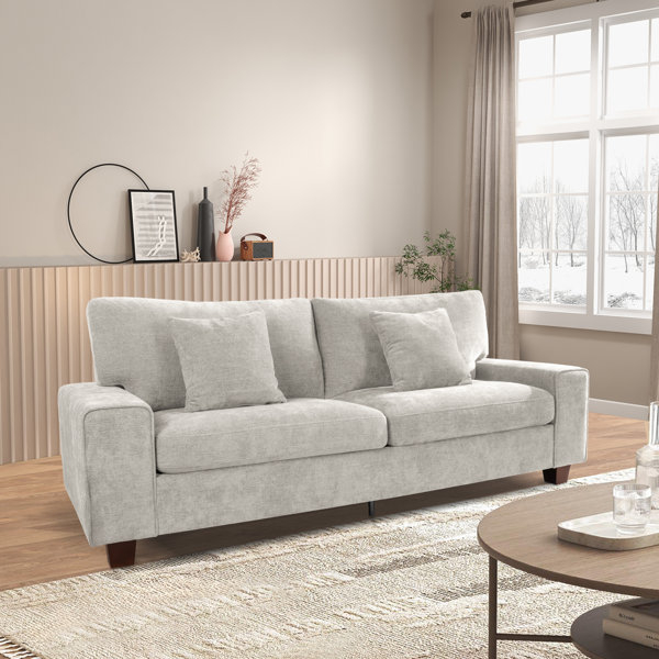 Latitude Run® Karlita 71.5" Chenille Sofa Square Arms Sofa Modern Style ... with Chenille Textures and Color Psychology in Home Furnishings