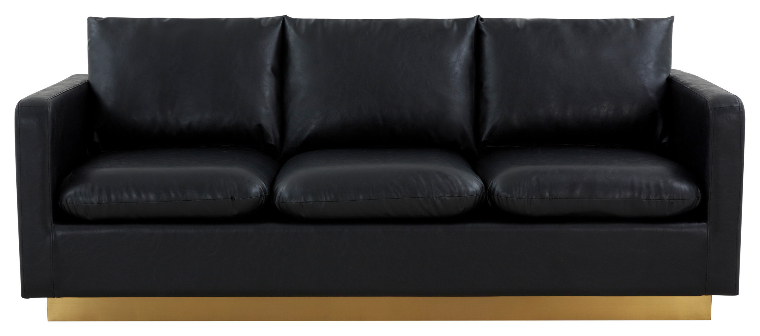 Leisuremod Nervo Modern Leather Sofa With Gold Base - Contemporary ... pertaining to Exploring the Evolution of Leather Furniture Through Design Innovation