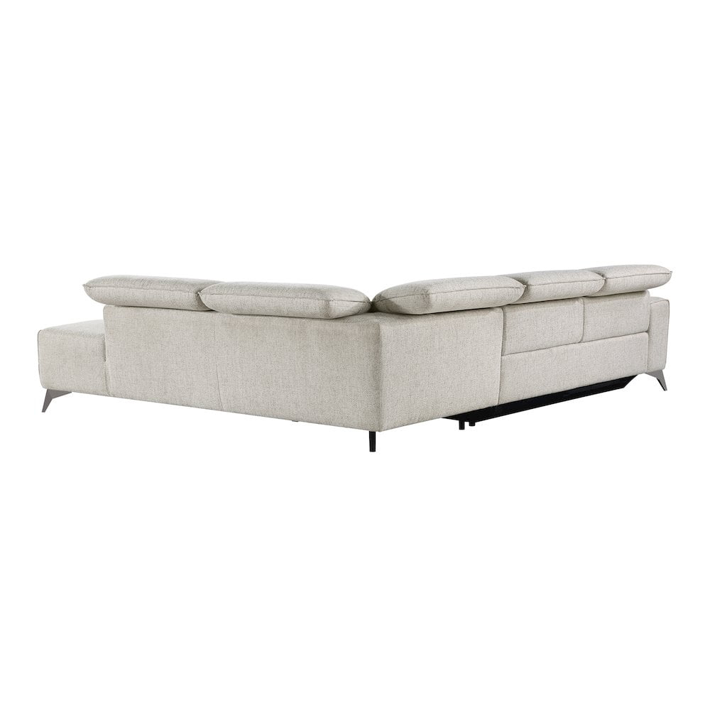 Lexicon Adahlia Chenille Upholstery 2Pc Power Sectional W/ Right Chaise ... with regard to Lexicon Adahlia Chenille Upholstery 2Pc Power Sectional W/ Right Chaise In Sand